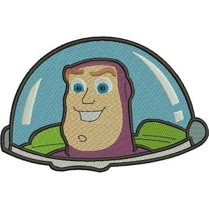 Buzz Lightyear Head Machine Embroidery Design - 4 sizes, Disney Character Design, Cartoon Embroidery Pattern, Toy Story Character