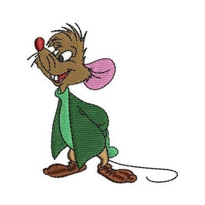 Jaq Mouse Embroidery Design - 2 sizes, Cinderella Character Embroidery Pattern, Cartoon Mouse Embroidery, Disney Design, Jaq Embroidery