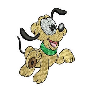 Happy Baby Pluto Machine Embroidery Design, Disney Design, Cartoon Embroidery Pattern, Mickey & Friends Character Design, Pluto Embroidery