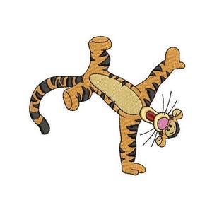 Cart Wheeling Tigger Machine Embroidery Design, Disney Tiger Design, Winnie The Pooh Character Embroidery Pattern, Tigger Embroidery