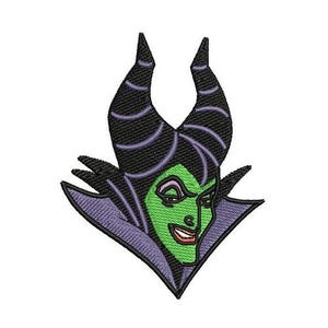 Smug Maleficent Embroidery Design, Disney Design, Cartoon Embroidery Pattern, Sleeping Beauty Character Villain Design, Mistress of All Evil