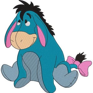 Disney Eeyore Machine Embroidery Design - 2 sizes, Donkey Character Design, Cartoon Embroidery Pattern, Winnie the Pooh Character