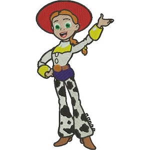 Jessie Machine Embroidery Design, Disney Character Design, Cartoon Embroidery Pattern, Toy Story Character