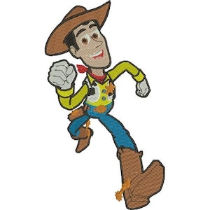 Running Woody Machine Embroidery Design - 4 sizes, Disney Character Design, Cartoon Embroidery Pattern, Toy Story Character