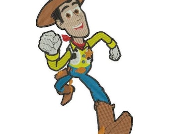 Running Woody Machine Embroidery Design - 4 sizes, Disney Character Design, Cartoon Embroidery Pattern, Toy Story Character