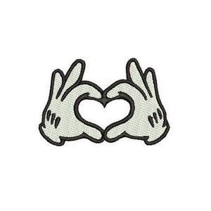 Mickey Hands Heart Machine Embroidery Design - 2 sizes, Disney Design, Mickey & Friend Character Embroidery Pattern, Mickey Mouse Embroidery