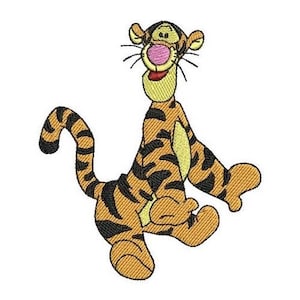 Tigger Enjoying Machine Embroidery Design, Disney Tiger Character Design, Winnie The Pooh Character Embroidery Pattern, Instant Download