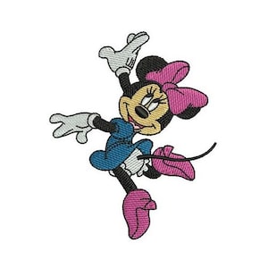 Twirling Minnie Mouse Machine Embroidery Design, Mickey & Friends Character Embroidery Pattern, Minnie Mouse Embroidery, Disney Design