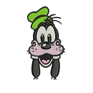 Smiling Goofy Face Machine Embroidery Design, Disney Design, Mickey & Friends Character Embroidery Pattern, Goofy Embroidery