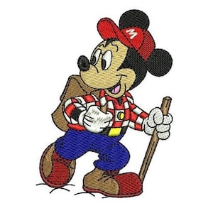 Camp Guide Mickey Mouse Machine Embroidery Design, Disney Character Design, Mickey & Friends Character Embroidery Pattern, Outdoor Mickey