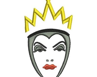 Wicked Witch Outline Machine Embroidery Design, Disney Design, Cartoon Embroidery Pattern, Snow White and The Seven Dwarfs Character