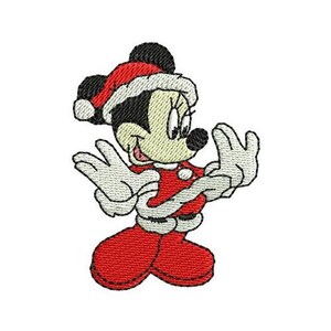 Diseño de bordado a máquina de Minnie Mouse, patrón de bordado de Minnie, diseño de personaje de Disney Mouse, diseño de bordado de dibujos animados