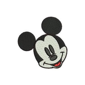 Side Angled Mickey Mouse Face Machine Embroidery Design, Disney Design, Mickey & Friends Character Pattern, Mickey Mouse Embroidery