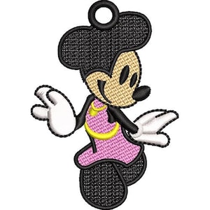 FSL Minnie Mouse Machine Embroidery Design - 3 sizes, Disney Character Lace Design, Mickey & Friends Embroidery Pattern