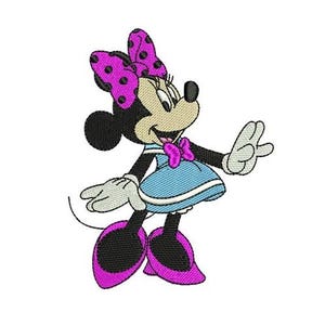 Party Minnie Mouse Machine Embroidery Design, Disney Design, Cartoon Pattern, Mickey & Friends Character, Minnie Mouse Embroidery