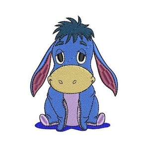 Diseño de bordado a máquina de Disney Baby Eeyore (3 tamaños), diseño de burro tímido, patrón de bordado de dibujos animados, diseño de Winnie the Pooh
