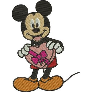 Valentine Gift Mickey Mouse Machine Embroidery Design - 4 sizes, Disney Character Design, Cartoon Embroidery Pattern, Mickey & Friends