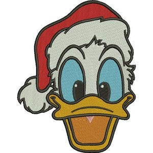 Happy Donald Duck Face Machine Embroidery Design - 4 sizes, Disney Character Design, Cartoon Embroidery Pattern