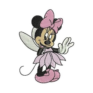 Fairy Minnie Mouse Machine Embroidery Design, Disney Design, Cartoon Embroidery Pattern, Mickey & Friends Character, Minnie Mouse Embroidery