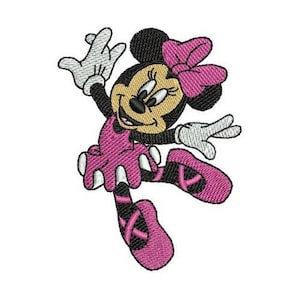 Dancing Ballerina Minnie Mouse Machine Embroidery Design - 2 sizes, Mickey & Friends Character Embroidery Pattern, Minnie Mouse Embroidery