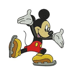 Eislaufen Micky Maus Stickdatei, Disney Design, Mickey & Friends Charakter Stickmuster, Micky Maus Stickerei