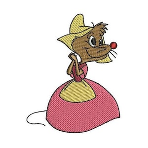 Pretty Mary Mouse Embroidery Design - 2 sizes, Cinderella Character Embroidery Pattern, Cartoon Mouse Embroidery, Disney Design