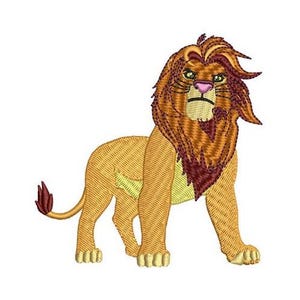 Simba Machine Embroidery Design, Disney Lion Character Embroidery Design, The Lion King Embroidery Design