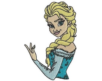 アナと雪の女王2のエルサ女王の直筆サイン デジタル刺繍機 デザイン