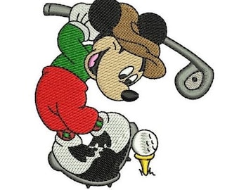 Golf Tournament Mickey Mouse Embroidery Design, Instant Download