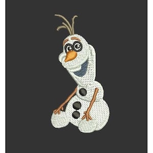 Olaf Sitting Machine Embroidery Design, Disney Snowman Design, Cartoon Embroidery Pattern, Frozen Character Design, Snowman Olaf Embroidery