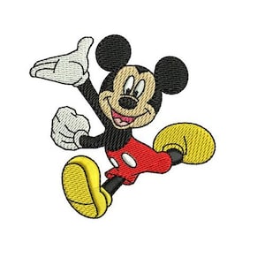 Jumping Mickey Mouse Machine Embroidery Design, Disney Design, Mickey & Friend Character Embroidery Pattern, Mickey Mouse Embroidery