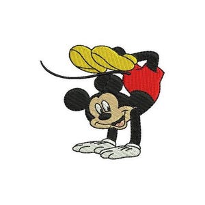 Hand Stand Mickey Mouse Machine Embroidery Design, Disney Design, Mickey & Friend Character Embroidery Pattern, Mickey Mouse Embroidery