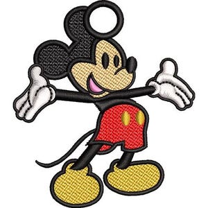 FSL Classic Mickey Mouse Machine Embroidery Design - 3 sizes, Disney Character Design, Mickey & Friends Character Lace  Embroidery Pattern
