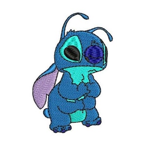 Sad Stitch Machine Embroidery Design - 3 sizes, Disney Design, Cartoon Embroidery Pattern, Lilo & Stitch Character Embroidery Design