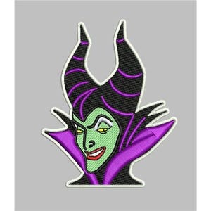 Maleficent Embroidery Design, Disney Design, Cartoon Embroidery Pattern, Sleeping Beauty Character Villain Design, Mistress of All Evil