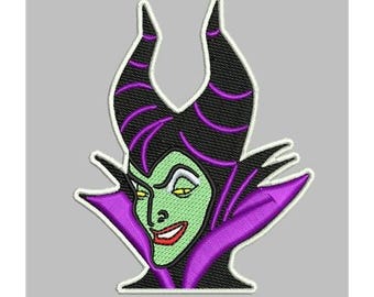 Maleficent Embroidery Design, Disney Design, Cartoon Embroidery Pattern, Sleeping Beauty Character Villain Design, Mistress of All Evil