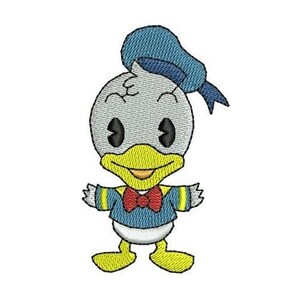 Cutie Baby Donald Duck Machine Embroidery Design, Disney Character Design, Donald Duck Character Embroidery Pattern