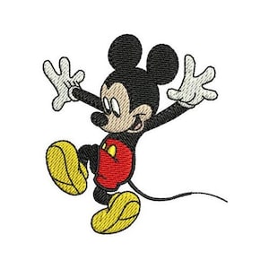 Dancing Mickey Mouse Machine Embroidery Design, Disney Design, Mickey & Friend Character Embroidery Pattern, Mickey Mouse Embroidery