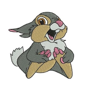 Thumper Showing Feet Machine Embroidery Design, Disney Character Design, Cartoon Rabbit Embroidery Pattern, Bambi Best Friend Embroidery