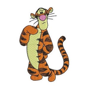 Verwirrt Tigger Maschinenstickerei, Disney Tiger Design, Winnie The Pooh Charakter Stickmuster, Tigger-Stickerei