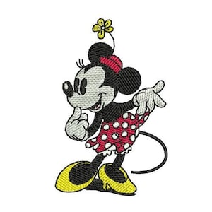 Curious Minnie Mouse Machine Embroidery Design, Mickey & Friends Character Embroidery Pattern, Minnie Mouse Embroidery, Disney Design