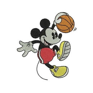 Basketball Player Mickey Mouse Machine Embroidery Design, Disney Character Design, Cartoon Embroidery Pattern, Mickey Mouse Embroidery