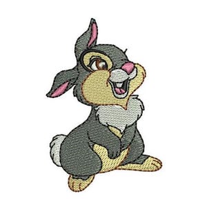 Thumper Looking Up Machine Embroidery Design, Disney Character Design, Cartoon Rabbit Embroidery Pattern, Bambi Best Friend Embroidery