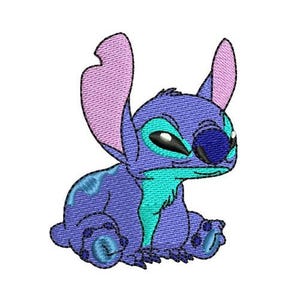 Stitch Machine Embroidery Design, Disney Character Embroidery Pattern, Lovable Blue Alien Embroidery Design, Lilo & Stitch Embroidery Design
