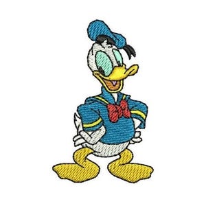 Hands on Hips Donald Duck Machine Embroidery Design, Disney Character Design, Cartoon Embroidery Pattern, Donald Duck Embroidery