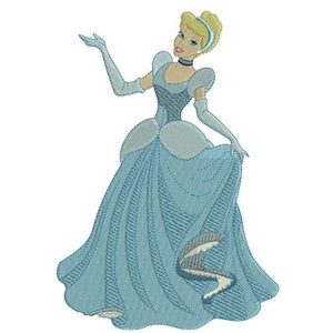 Cinderella Machine Embroidery Design - 2 sizes, Disney Character Design, Cartoon Embroidery Pattern, Disney Princess Design