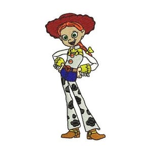 Hands on Hips Jessie Machine Embroidery Design, Disney Design, Cartoon Embroidery Pattern, Toy Story Character Design, Jessie Embroidery
