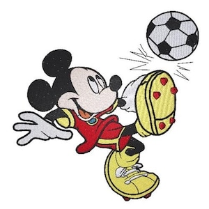 Soccer Player Mickey Mouse Machine Embroidery Design, Disney Character Design, Cartoon Embroidery Pattern, Mickey Mouse Embroidery