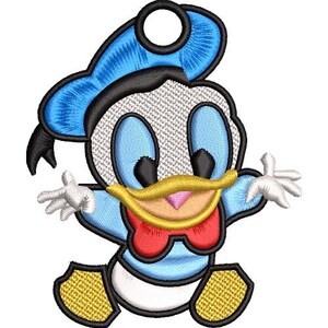 FSL Baby Donald Duck Machine Embroidery Design - 3 sizes, Disney Character Design, Cartoon Lace Embroidery Pattern