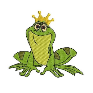 Maldonia Frog Prince Naveen Machine Embroidery Design, Disney Design, Cartoon Embroidery Pattern, The Princess and the Frog Character